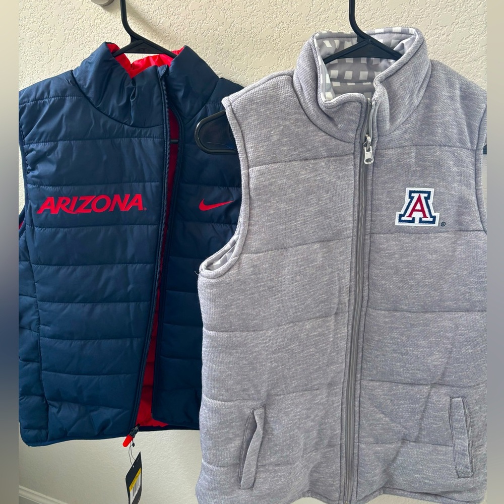 NWT University of Arizona Puffer Vests Set of 2